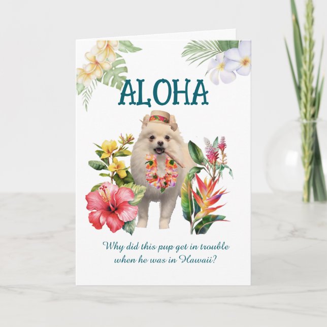 Carte Aloha Joke Card with Pup (Devant)