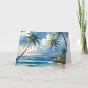 Carte Aloha Voyage Hawaïen De Style vintage De Hawaii