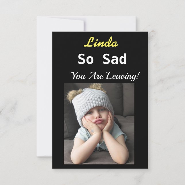 Carte Alors Triste Retraite Joyeuse Fille Grumpy (Devant)