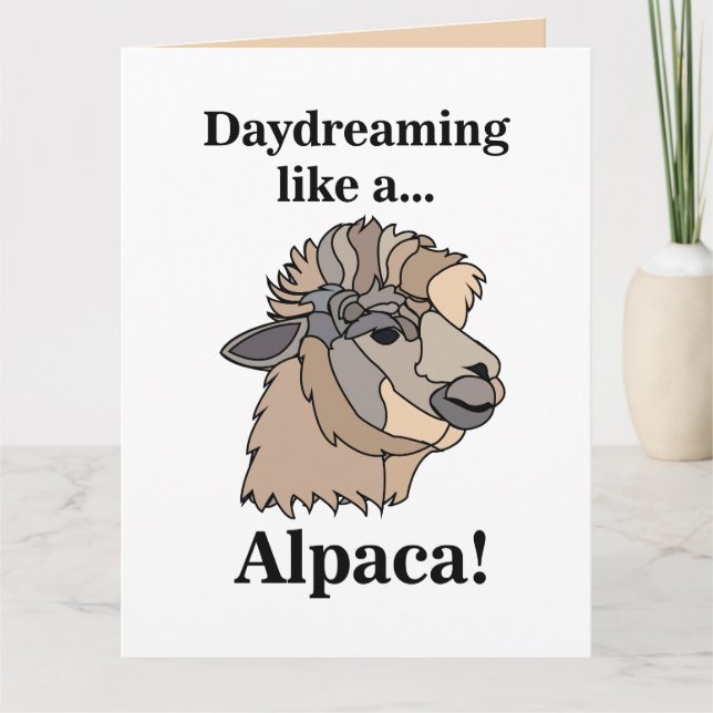 Carte Alpaca Lama Drôle  (Devant)