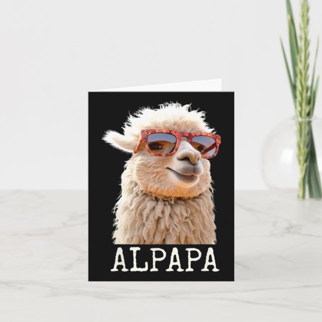 Carte Alpaca Papa Alpapa Lama Papa Mignon Alpaca Papa Fa (Devant)