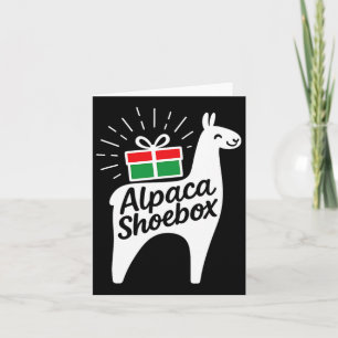 Carte Alpaca Shoebox Cadeau de Noël