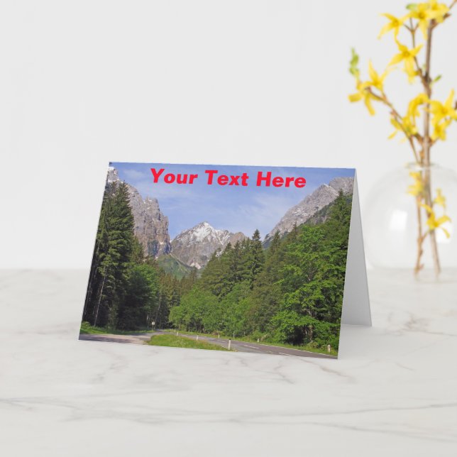 Carte Alpes autrichiennes personnalisables (Fleur jaune)