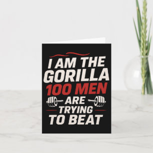 Carte Alpha Gorilla Gym Bodybuilding Funny Bold Exercice
