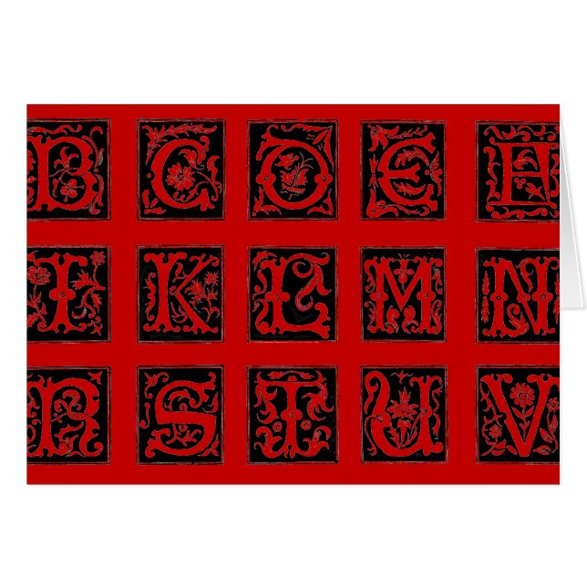 Carte Alphabet (Devant horizontal)