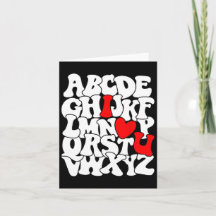 Carte Alphabet Abc I Love You Valentines Day Heart Teach