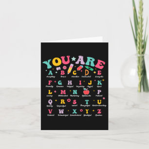 Carte Alphabet Affirmations Positives Retour À L'École