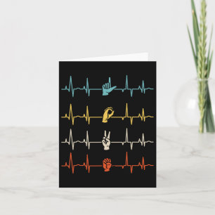 Carte Alphabet American Sing Langue Asl Enseignant Coeur