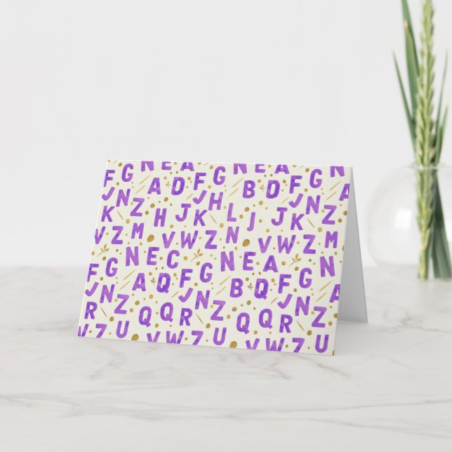 Carte Alphabet Artisanal Royale Améthyste (Devant)