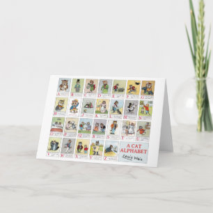 Carte Alphabet de chat, Louis Wain