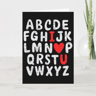 Carte Alphabet drôle de la Saint-Valentin Abc Enseignant