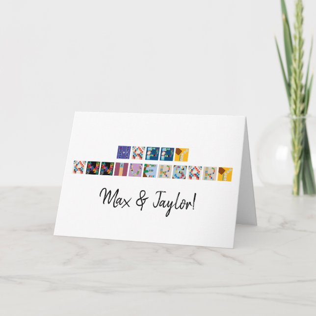 Carte Alphabet du jeu de plateau "Happy Anniversar (Devant)