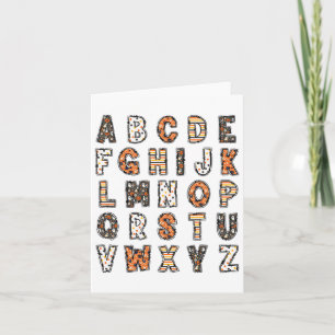 Carte Alphabet enseignant d'Halloween éffrayant