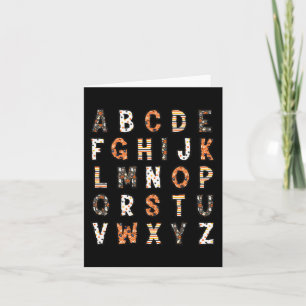 Carte Alphabet enseignant d'Halloween éffrayant