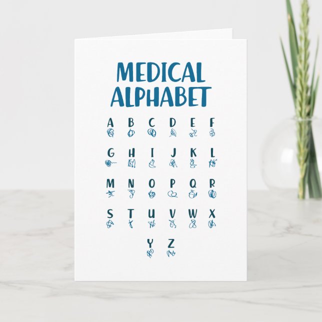 Carte Alphabet Médical (Devant)