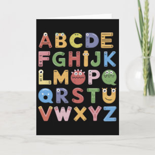 Carte Alphabet Monstre Mignon Costume De Professeur Hall