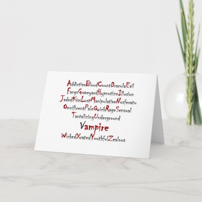Carte Alphabet Vampire (Devant)