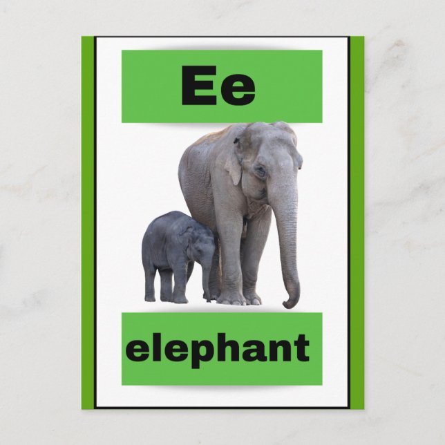 Carte alphabétique (avec photo réelle)Carte postal (Devant)