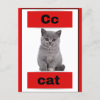 Carte alphabétique (avec photo réelle)Carte postal