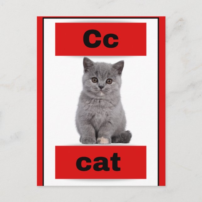 Carte alphabétique (avec photo réelle)Carte postal (Devant)