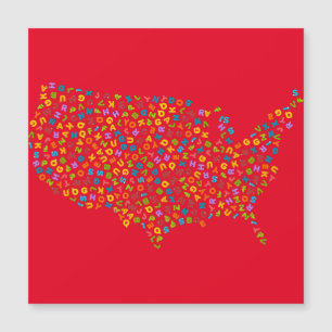 Carte alphabétique des États-Unis