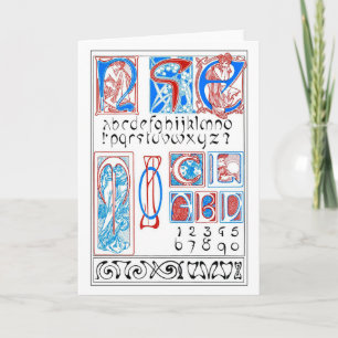 Carte Alphabets Art Nouveau, Mucha