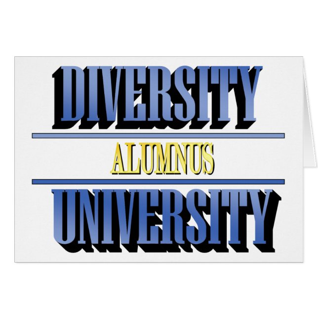 Carte Alumnus de l'université de la diversité (Devant Horizontal)