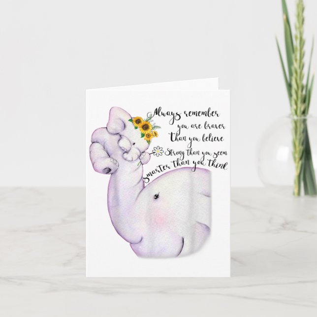 Carte Always Remember You Are Braver Than You Believe Mo (Devant)