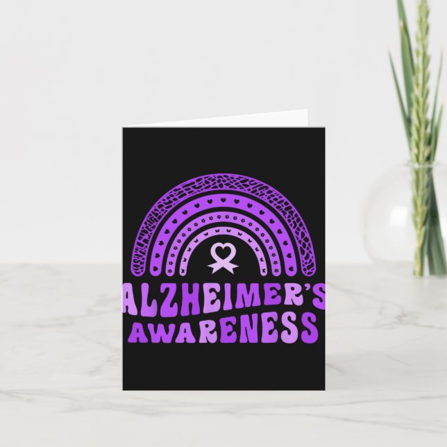 Carte Alzheimer et #39 ; s Sensibilisation mignon pourpr (Devant)