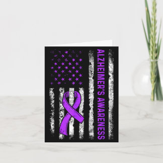 Carte Alzheimer's awareness fight american usa flag