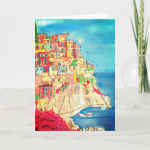 Carte Amalfi Coast of Italy Greeting Card by artist