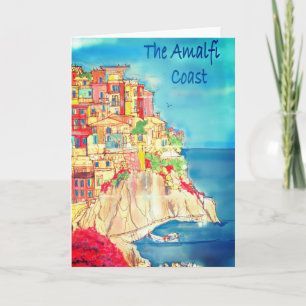 Carte Amalfi Coast of Italy Greeting Card by artist