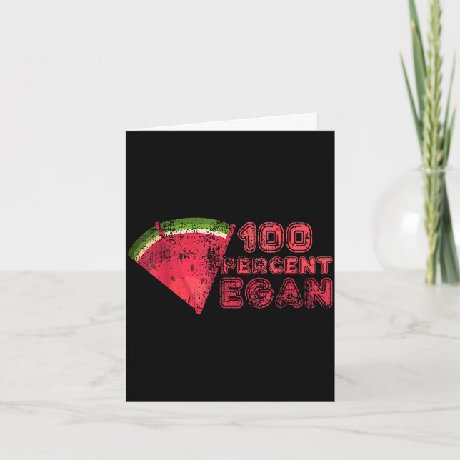 Carte amant de fruits de pastèque d'été 100 pour cent vé (Devant)