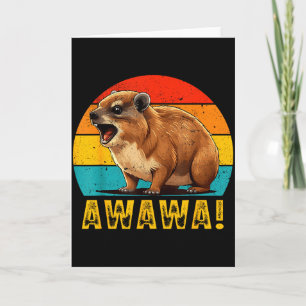 Carte Amant de Rock Hyrax Awawa Groundhog drôle Die