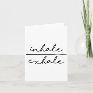 Carte Amante de yoga Inhaler &amp; Exhaler Motiva fémini