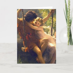 Carte Amants de ~ de printemps sur la peinture