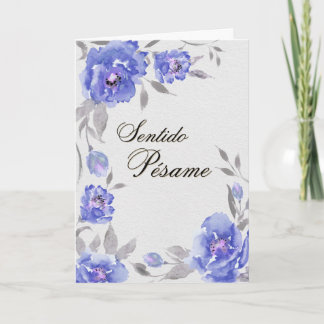 Carte Amapolas Azules - Tarjeta de Pésame (Español)