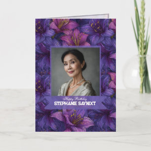 Carte Amaryllis Élégant Cadeau pour son 70e Anniversaire
