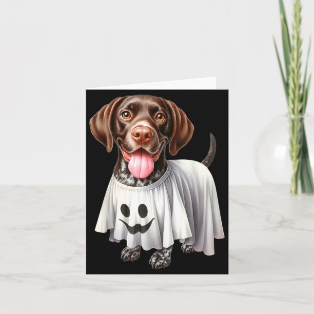 Carte Amateur de chien drôle fantôme Pointer allemand à  (Devant)