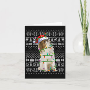 Carte Amateur de chien Japonais Chin Père Noël laid Japo