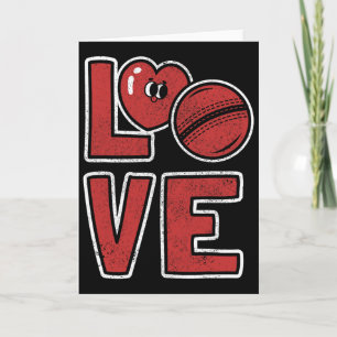 Carte Amateur de cricket mignon joueur de cricket fan de