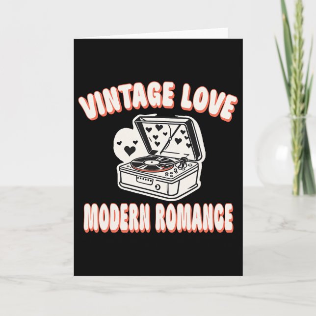 Carte Amateur de disque vinyle Saint-Valentin Amour vint (Devant)