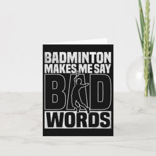 Carte Amateur de jeu de badminton Mauvais mots Navette B