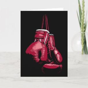 Carte Amateur de kickboxing boxeur gant de boxe vintage