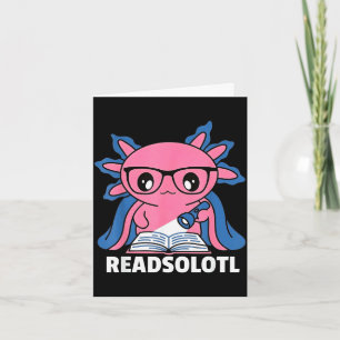 Carte Amateur de livres axolotl readsolotl drôle lecture