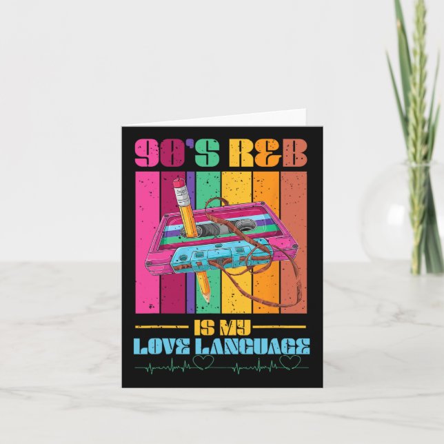 Carte Amateur de musique R&amp;b RnB des années 90 pour  (Devant)