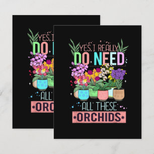 Carte Amateur de plantes d'orchidées drôles