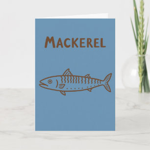 Carte Amateur de poisson minimaliste marin de sardine cô