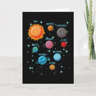 Carte Amateur d'espace Adulte Astronomie Hobby Système S