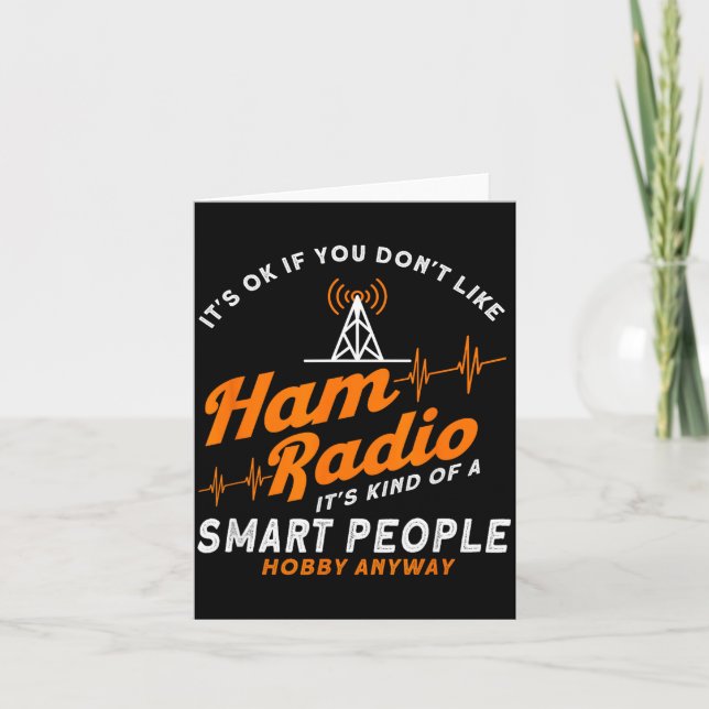 Carte Amateur Radio Smart People Hobby Anyway Ham Radio  (Devant)